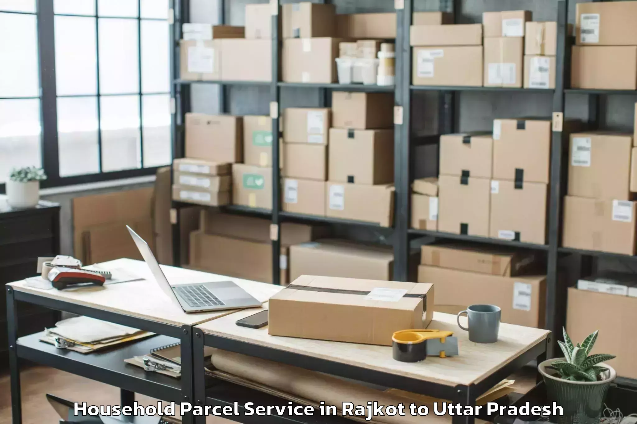 Professional Rajkot to Mubarakpur Household Parcel